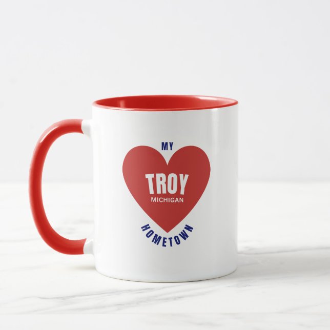 Taza Troy Michigan Hometown Coffee Mug (Izquierda)