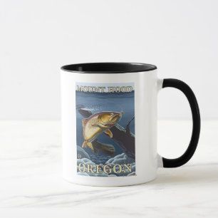 Taza Trucha que pesca la sección representativa -