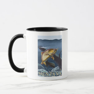 Taza Trucha que pesca la sección representativa -