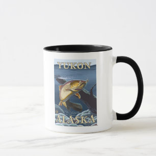Taza Trucha que pesca la sección representativa - el