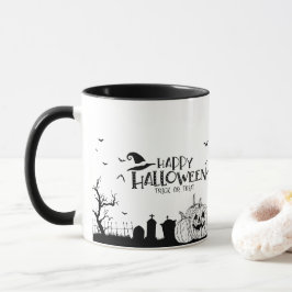 Taza truco de halloween feliz o regalo