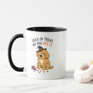 Taza Truco o trato divertido, mi perro se lo comió Hall