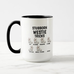 Taza Trucos obstinados de Westie, divertido West Highla