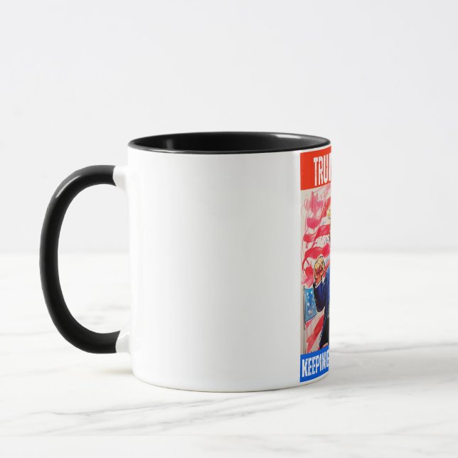 TAZA TRUMP 2024 MANTENIENDO PRIMERO A ESTADOS UNIDOS (Izquierda)