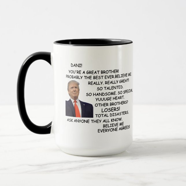 Taza Trump Hermano regalo para hermano, regalo para her (Izquierda)