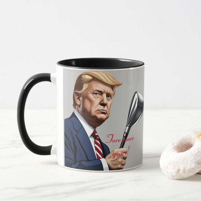 Taza Trump: ¡Más años de grandeza! (Con donut)