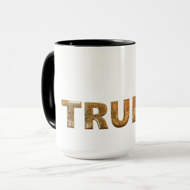Taza Trump Merchandise GOLD Letters Simple Elegance (Anverso izquierdo)