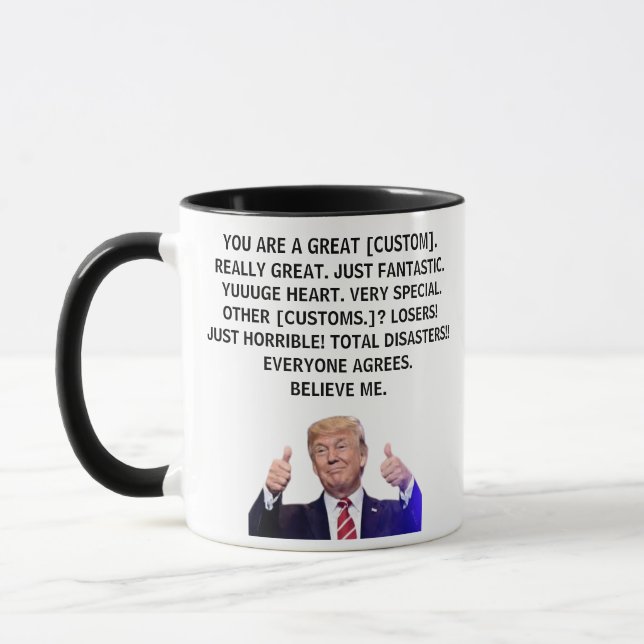 Taza Trump Mug Personalizado Para Mamá Papá Hermana, (Izquierda)