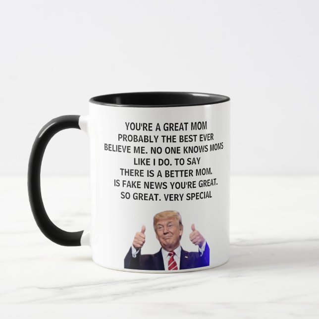 Taza Trump Mug Personalizado Para Mamá Papá Hermana, (Izquierda)
