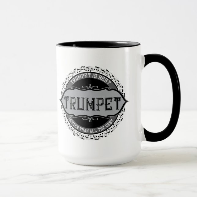 Taza Trumpet Mejor nota musical Círculo (Derecha)