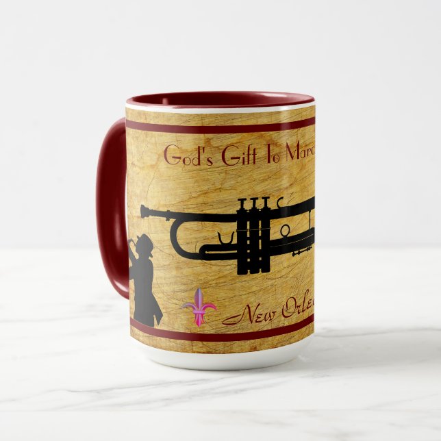 Taza Trumpet Mug de Nueva Orleans (Anverso izquierdo)