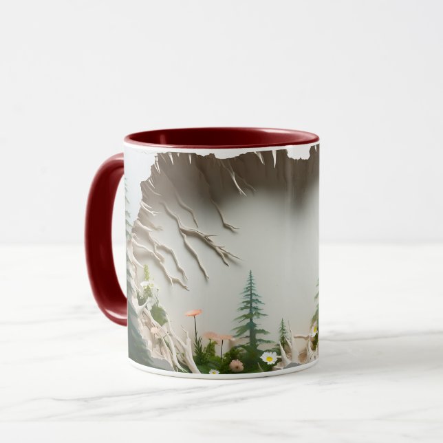 Taza Trunk de árbol Hollow Log Ceramic Coffee Mug ☕ (Anverso izquierdo)