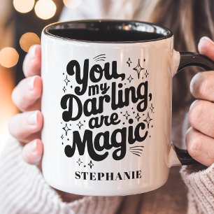 Taza Tu eres magia nombre personalizado