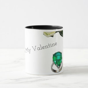 Taza Tú eres mi tazón de café de San Valentín de anillo