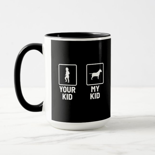 Taza Tu Hijo, Mi Hijo, Funny Toro Terrier (Izquierda)
