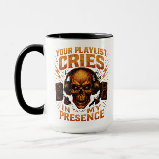 Taza Tu lista de reproducción llora música de auricular