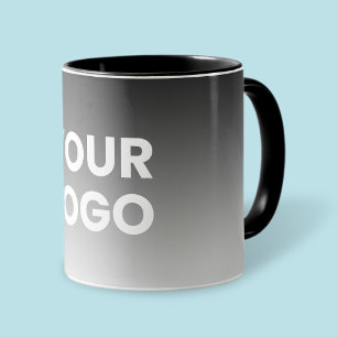 Taza Tu logotipo y gradiente de color editable moderno