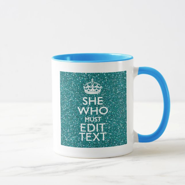 Taza Tu texto para la que debe ser doblada (Derecha)