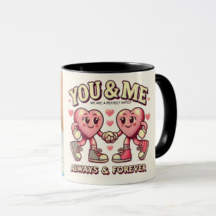 Taza Tú y yo coincidimos perfectamente con las tarjetas