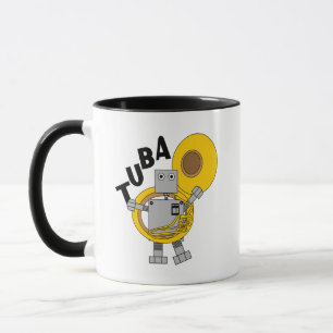 Taza Tuba Robot Text