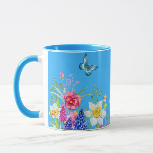 Taza Tubo de café floral con biblia (Izquierda)