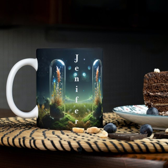 Taza Tubo de prueba Tubo Universo Polvo Café Mug (Subido por el creador)