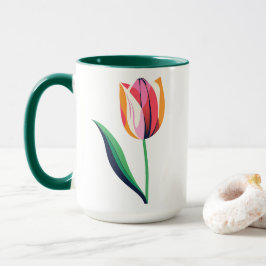 Taza Tulip de acuarela