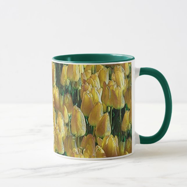Taza Tulipanes amarillos brillantes (Derecha)