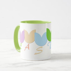 Taza Tulipanes Cute Spring, personalización de nombres 