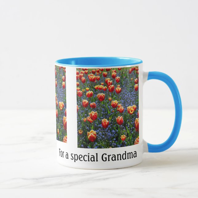 Taza Tulipanes de primavera alegres — Abuela (Personali (Derecha)