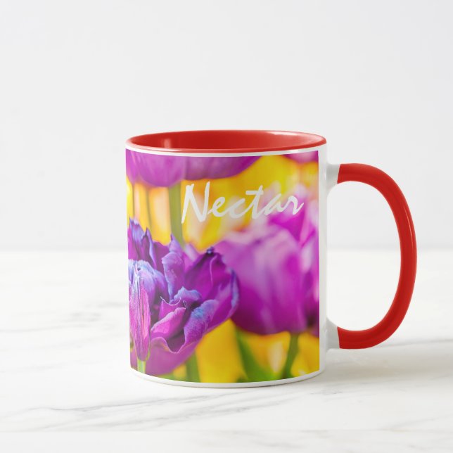 Taza Tulipanes Encantadores Rosa Profundo (Derecha)