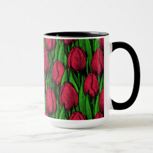 Taza Tulipanes rojos