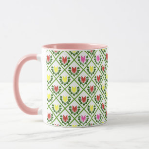 Taza Tulips White