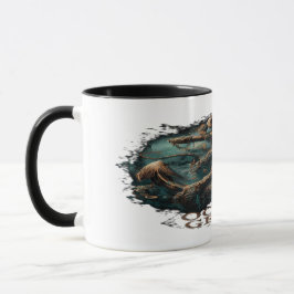 Taza Tumba Oceánica Kraken Ancla Fantasía Oscura