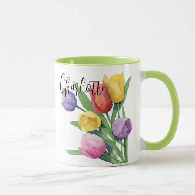Taza Tumbos de primavera acuarela (Derecha)