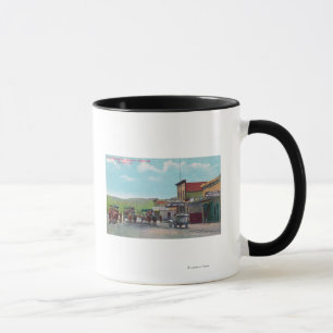 Taza Turistas que salen para la escena de Tijuana