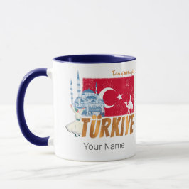 Taza Türkiye Istanbul Vintage Flag Turkey Souvenir