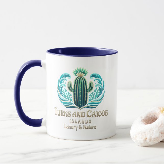 Taza Turks and Caicos Islands (Con donut)