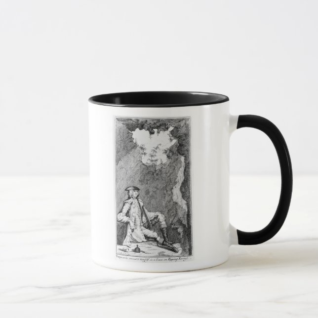 Taza Turpin como él se encubrió en una cueva (Derecha)