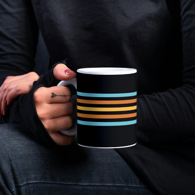 Taza Turquesa retro y banda Naranja (Subido por el creador)