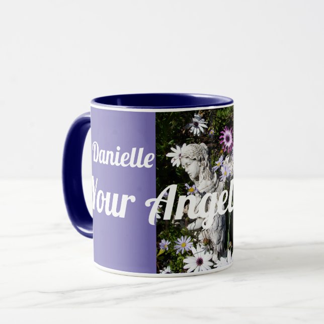 Taza Tus ángeles siempre están contigo Ángel Floral (Anverso izquierdo)