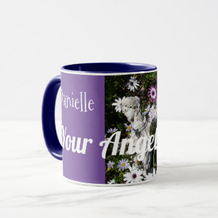 Taza Tus ángeles siempre están contigo Floral Blue An