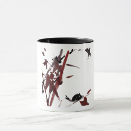 Taza Tuschekunst mit Schnecke und Rotem Bambus