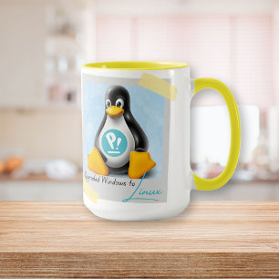 Taza Tux de Windows PopOS actualizado