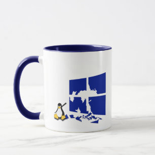 Taza Tux el pingüino de Linux se vuelve medieval