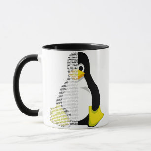 Taza Tux mascot semitext