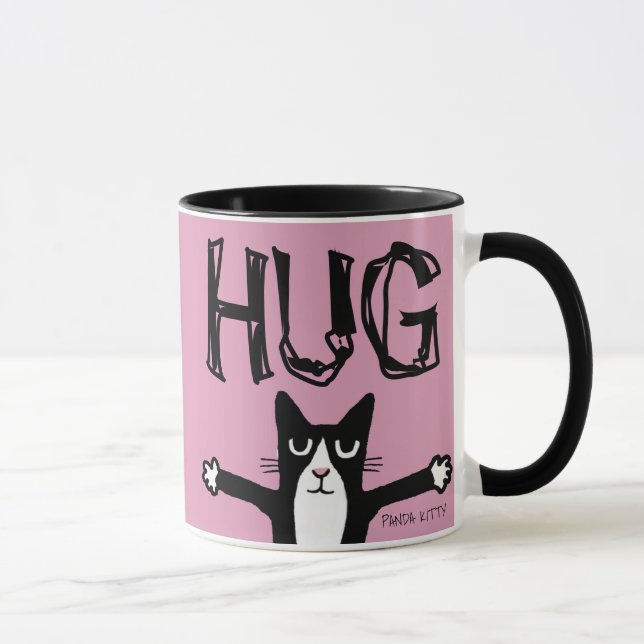TAZA TUXEDO CAT ART COFFEE MUG, PERSONALIZADO PANDA KIT (Derecha)