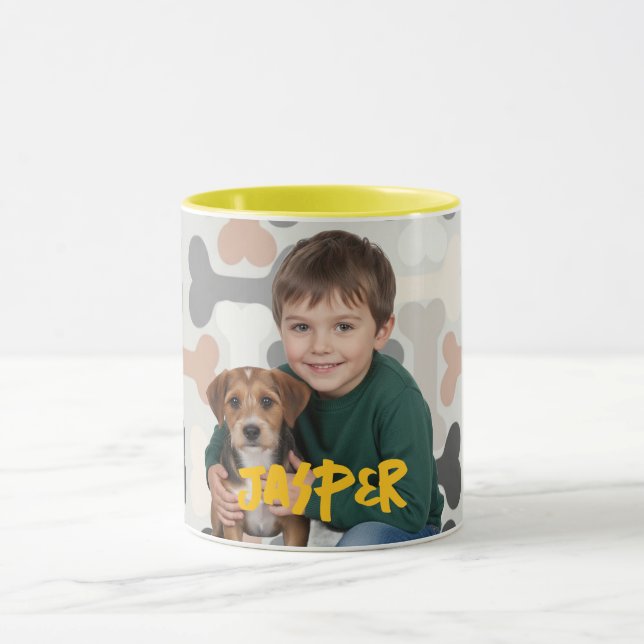 Taza Tuyo de Paws: Mug de fotos de perros personalizado (Centro)