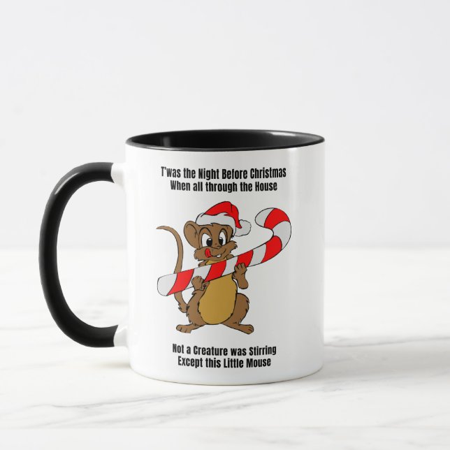 Taza Twas the Night Before Christmas Mouse Mug (Izquierda)