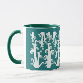 Taza Twirly Stalks - Hunter Green